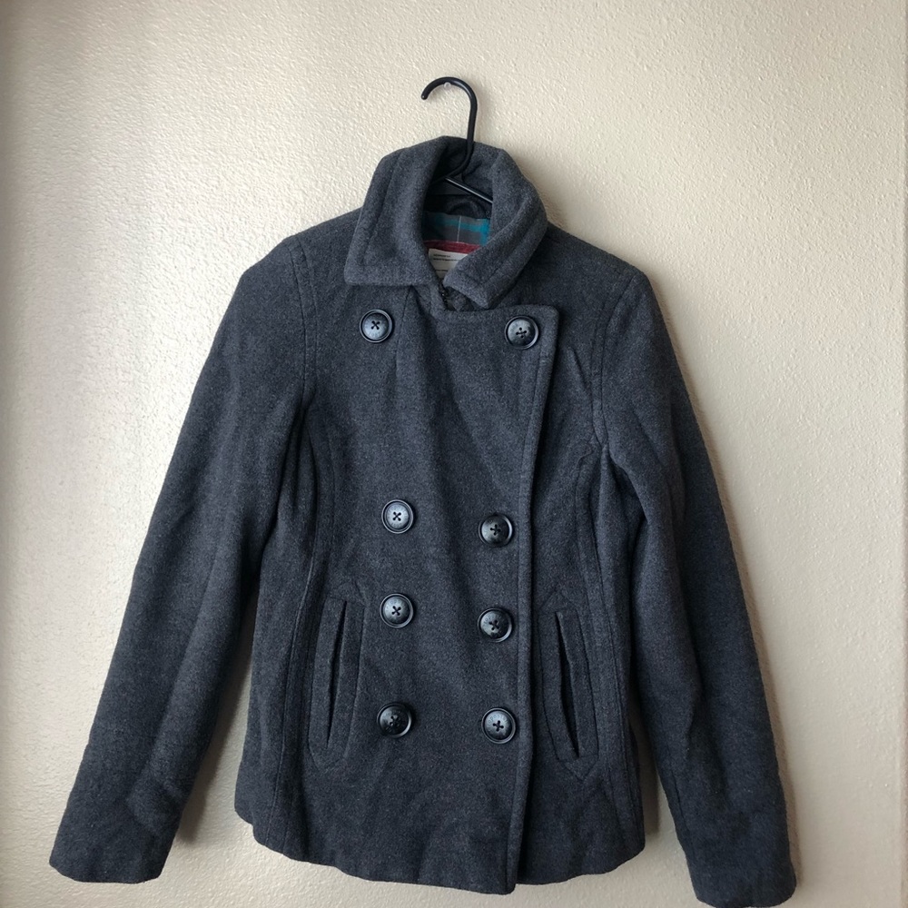 Grey pea coat